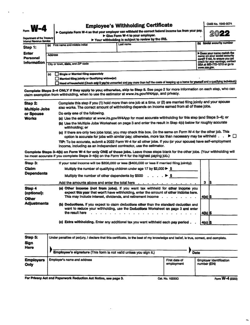 2022 Form W4_page-0001